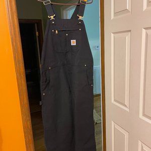 Men's Carhartt Overalls, Black, 42x30